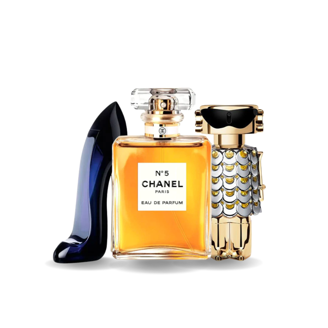 3er-Pack Parfums: GOOD GIRL, CHANEL Nº5 & FAME – 100 ml