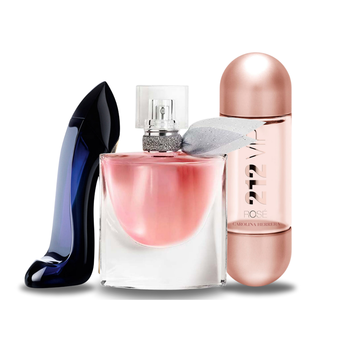 3er-Pack Parfums: GOOD GIRL, LA VIE EST BELLE & 212 VIP ROSÉ – 100 ml